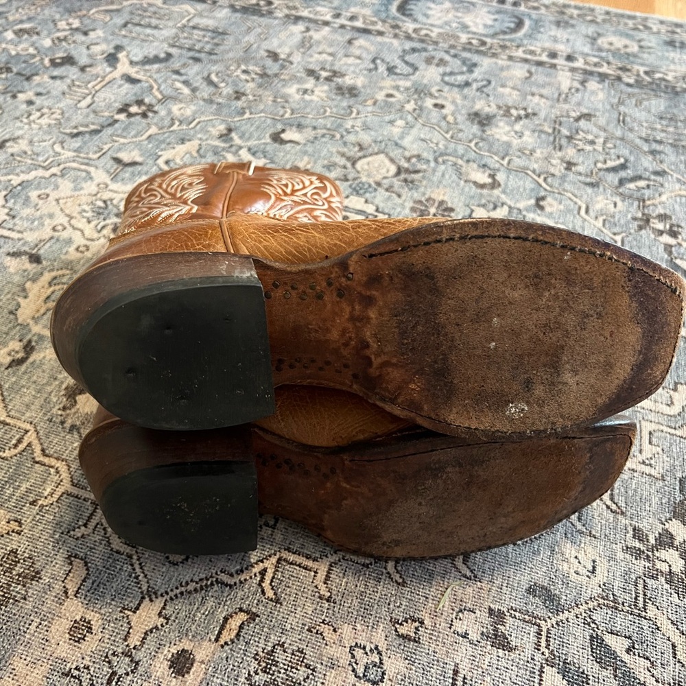 Nocona Boots Brown Leather Cowboy Boots - Picture 8 of 13